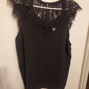 41 Hawthorn black lace sleeveless blouse